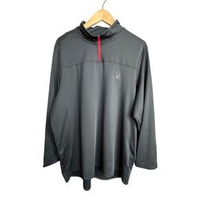 Spyder‎ Active Mens 1/4 Zip Pullover Long Sleeve Gray Activewear Top XL
